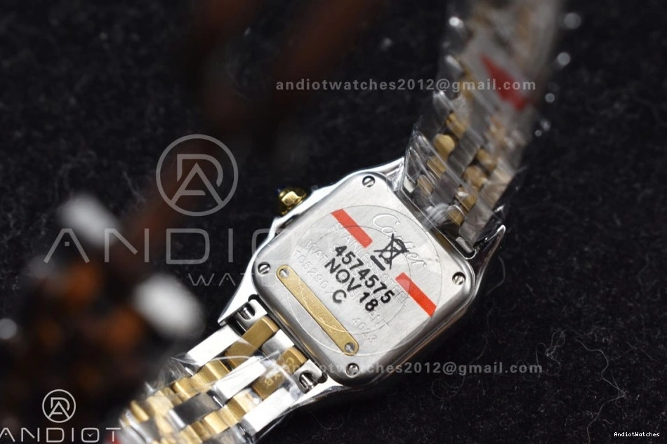 YG on 1002 Quartz SS Bracelet Edition 22mm BVF White Dial Ronda YG 1:1 SS Panthère UrbanChic Best 0316